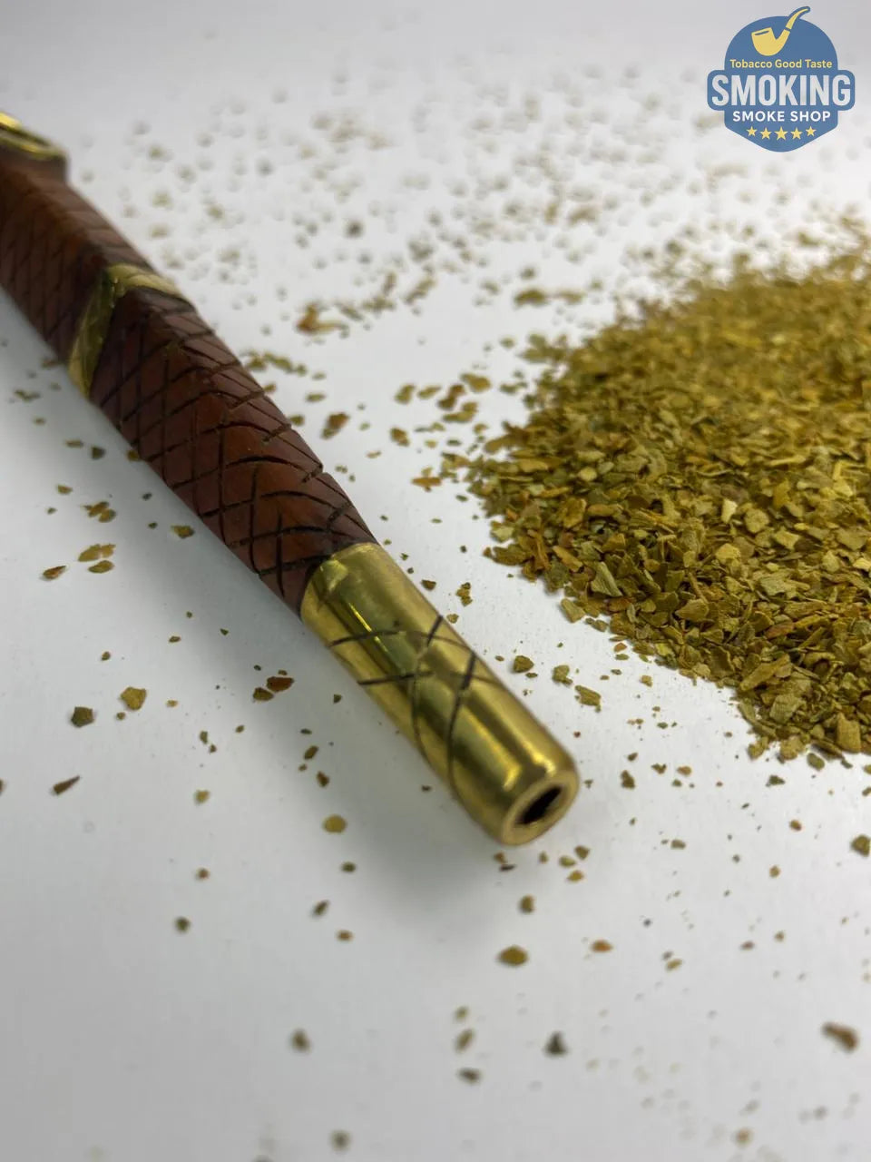 Ottoman Wooden Dokha Pipe — مدواخ خشب عثماني كلاسيك مطعم بنحاس