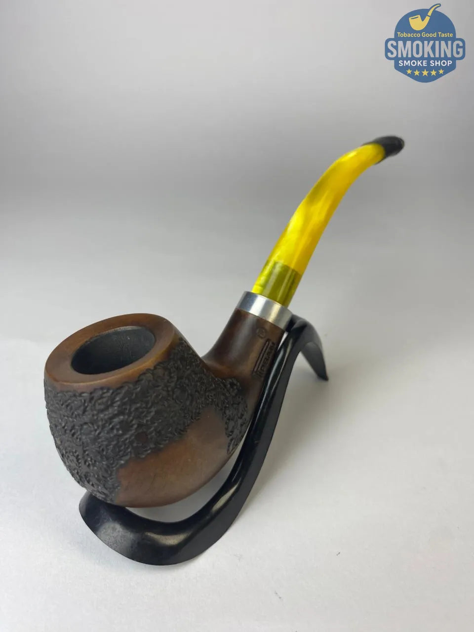 Pipsan Bent Half Apple colored Stem pipe بايبسان نصف آبل بايب منحني ساق ملونة