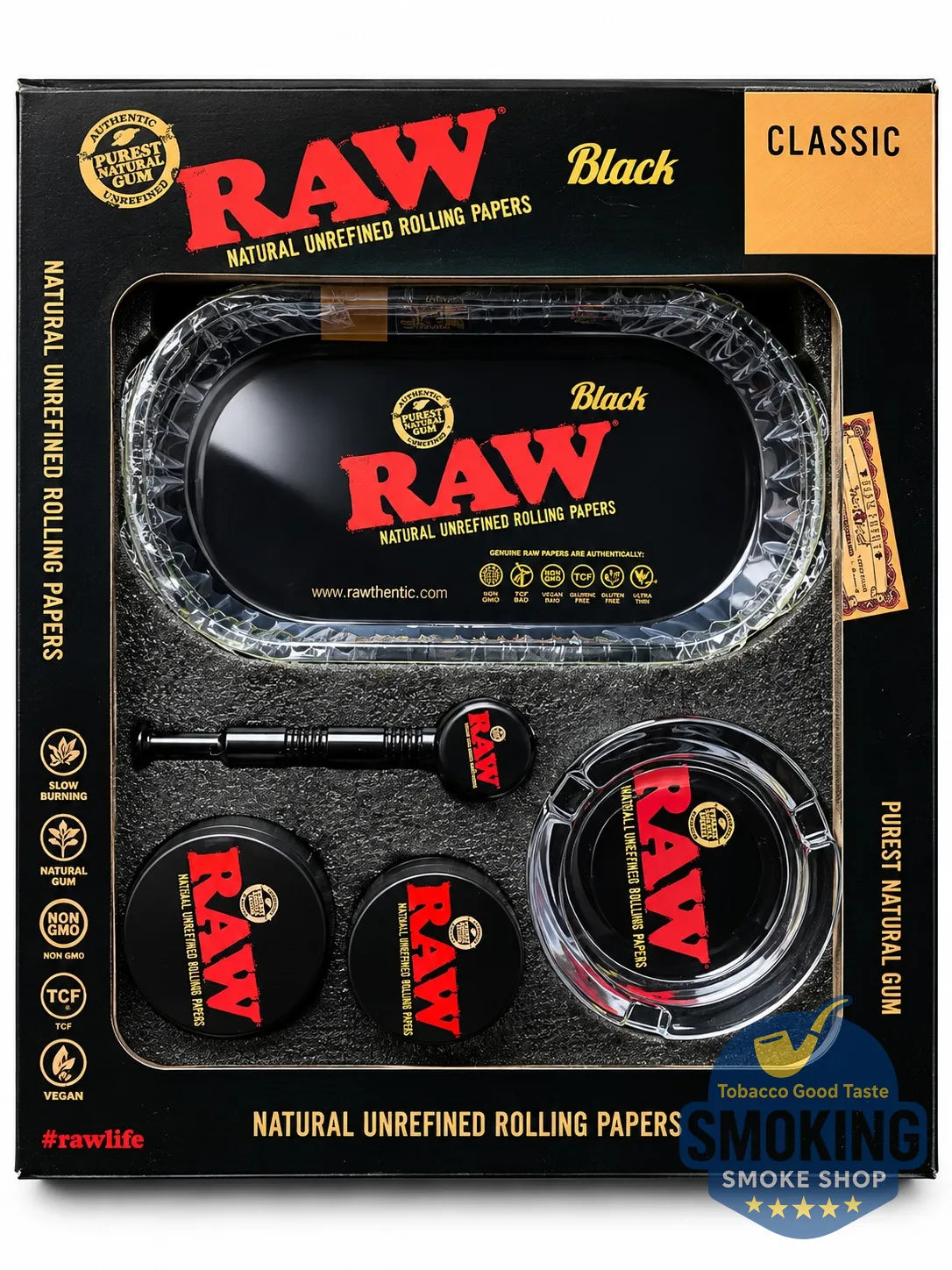RAW Classic Smoking Accessories Gift Set — طقم إكسسوارات تدخين راو كلاسيك الفاخر