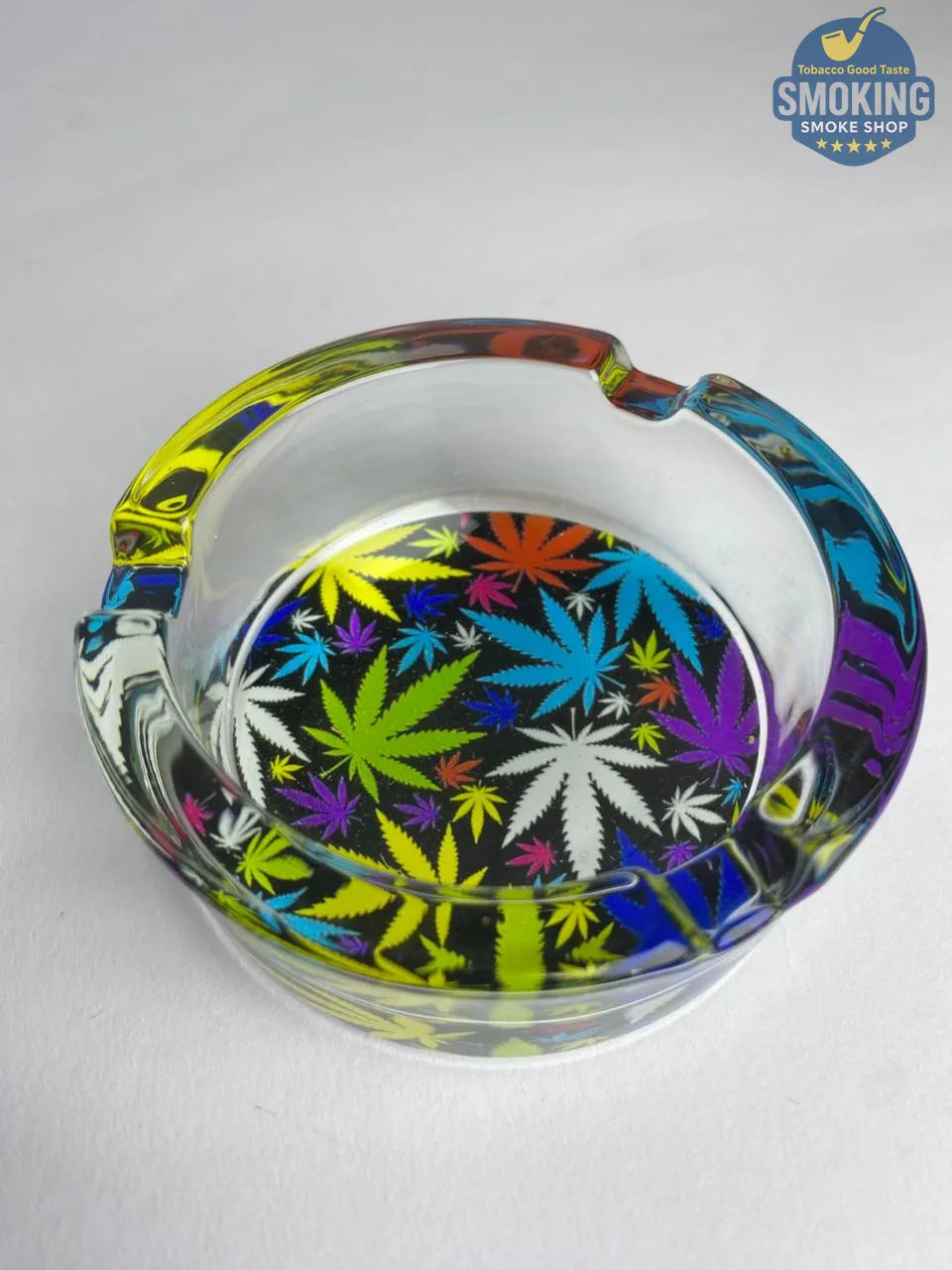 Glass Ashtray — طفاية سجائر زجاج دائرية بتصاميم متنوعة