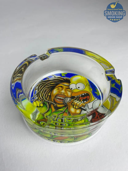 Glass Ashtray — طفاية سجائر زجاج دائرية بتصاميم متنوعة