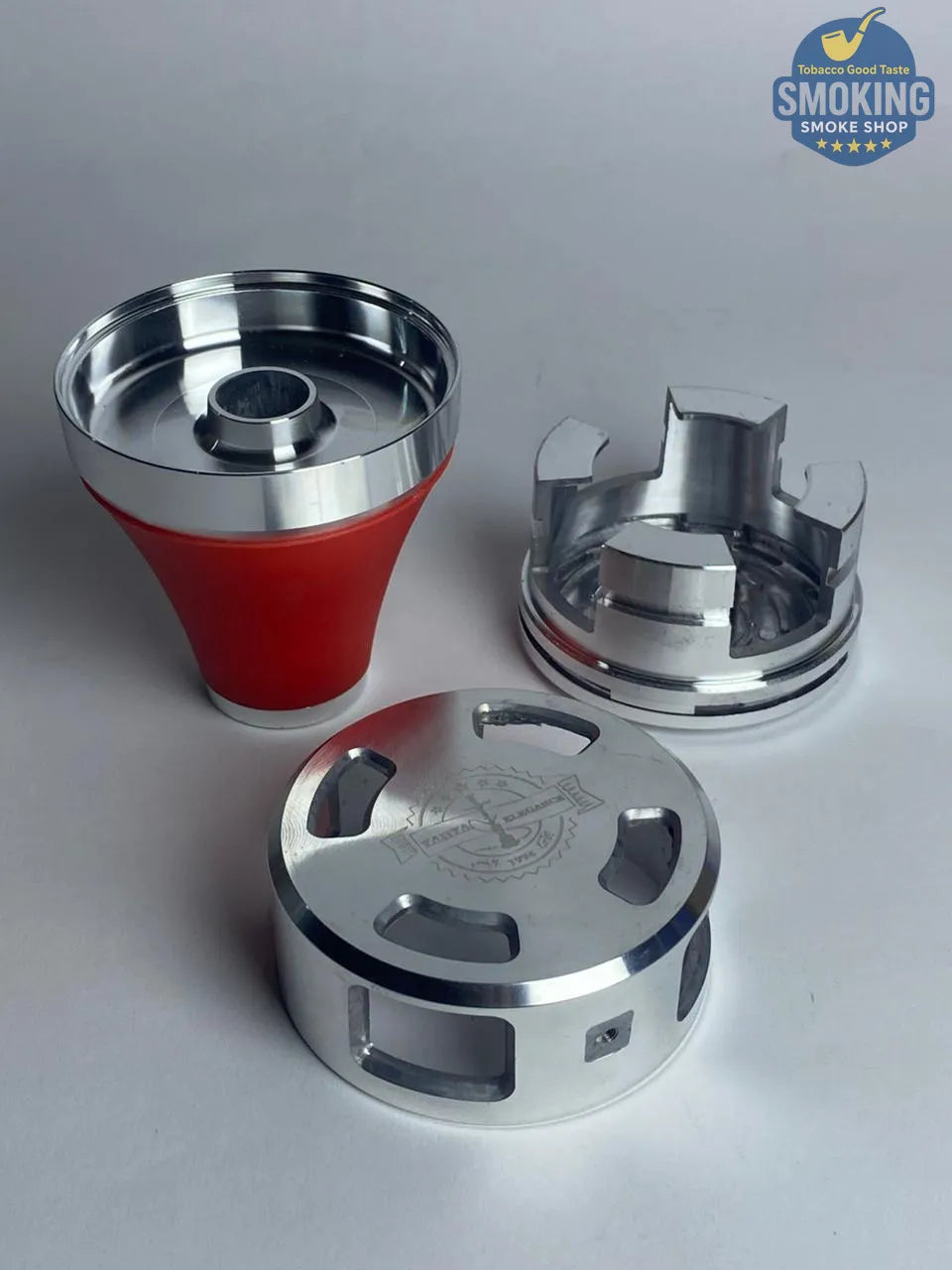 Stainless Steel Shisha Head With silicon base - رأس (حجر) شيشة ستانلس بقاعدة سيليكون الوان مختلفة