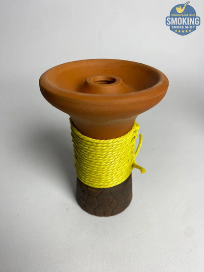 رأس شيشة فخار اسواني فخم ملفوف حبل يدوي – Hookah Clay Bowl Rope Wrapped