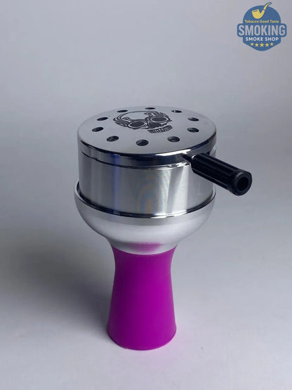 LUXE Stainless Steel Shisha Head Set - رأس (حجر) شيشة ستانلس بقاعدة سيليكون الوان مختلفة
