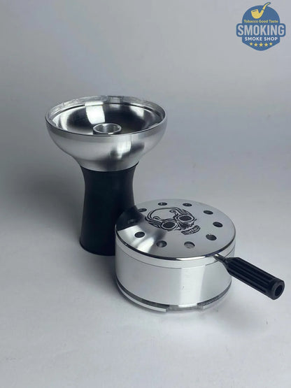 LUXE Stainless Steel Shisha Head Set - رأس (حجر) شيشة ستانلس بقاعدة سيليكون الوان مختلفة