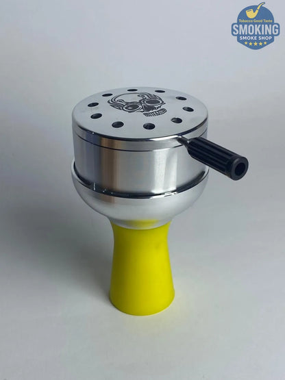 LUXE Stainless Steel Shisha Head Set - رأس (حجر) شيشة ستانلس بقاعدة سيليكون الوان مختلفة