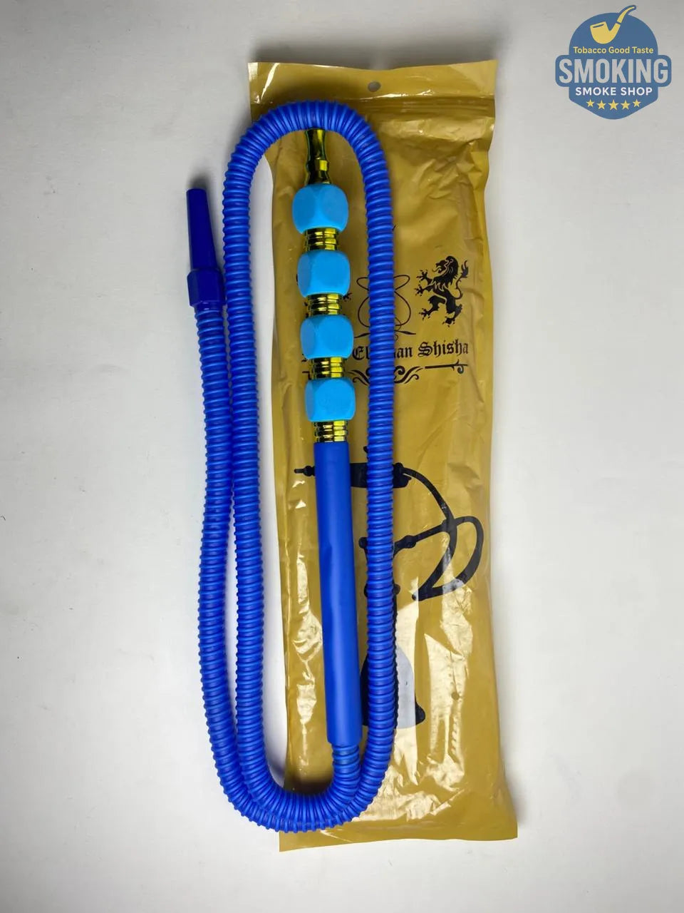 Malek Elzaman Rubber Hookah Hose - ملك الزمان خرطوم شيشة مطاط في جلد مع مبسم بلاستيك الوان واشكال مختلفة
