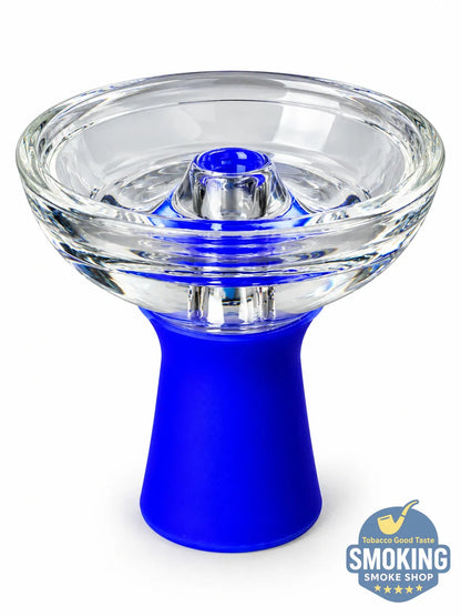 Crystal Hybrid Shisha Head - رأس شيشة هايبرد (زجاج شفاف + قاعدة سيليكون ملونة )