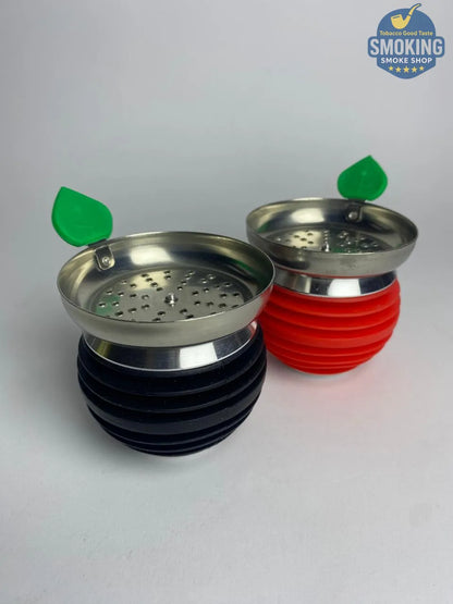 Silicone Hookah Bowl with Metal Screen — حجر شيشة سيليكون بمصفاة ورأس معدني