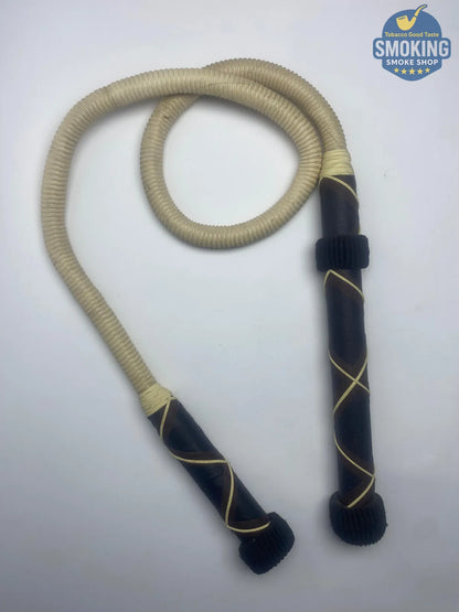 🔸 Shisha Hose — خرطوم شيشة جلد طبيعي فاخر مع ماسك قطيفة للشيشة البلدي او النحاس 