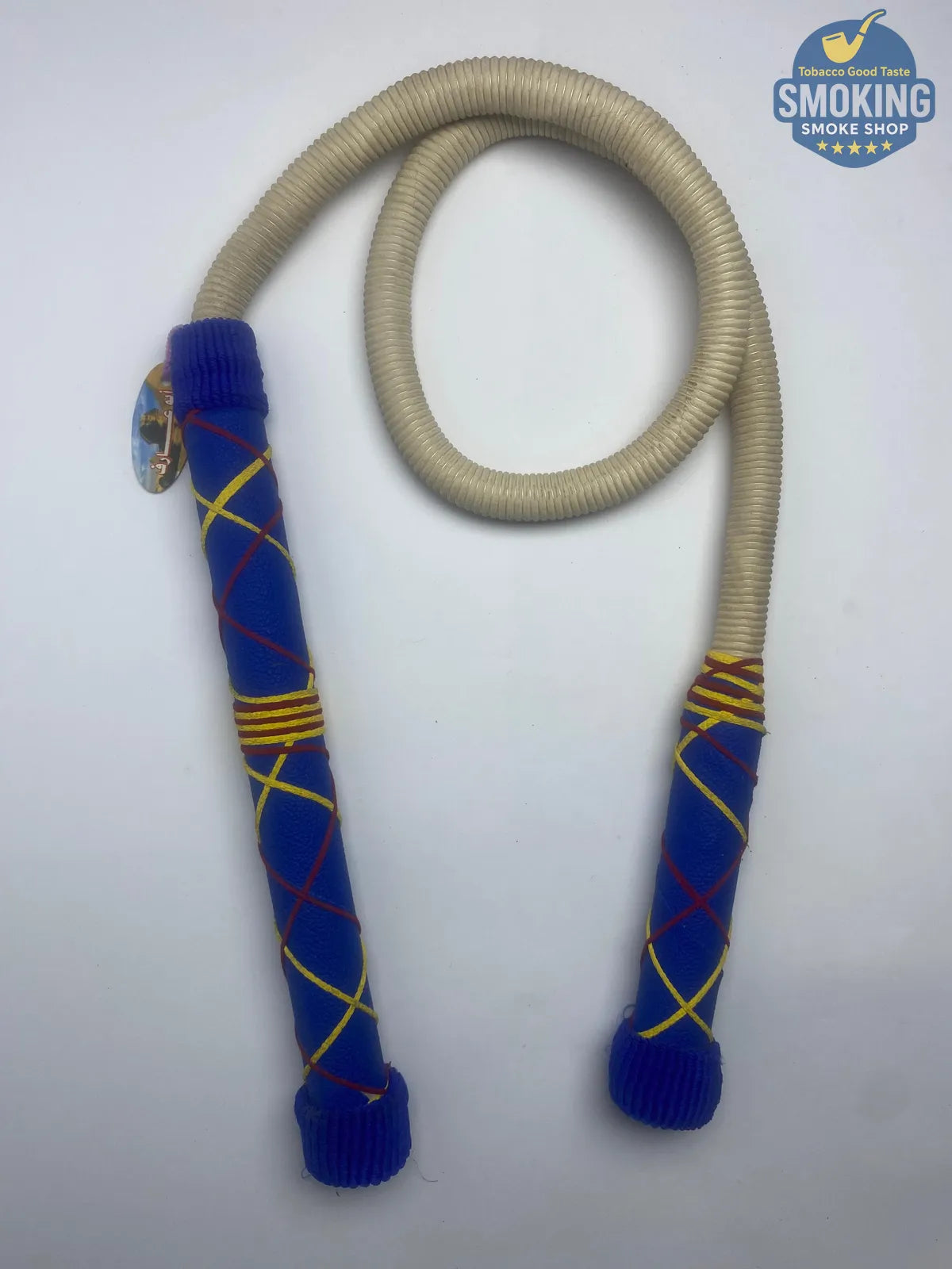 🔸 Shisha Hose — خرطوم شيشة جلد طبيعي فاخر مع ماسك قطيفة للشيشة البلدي او النحاس 