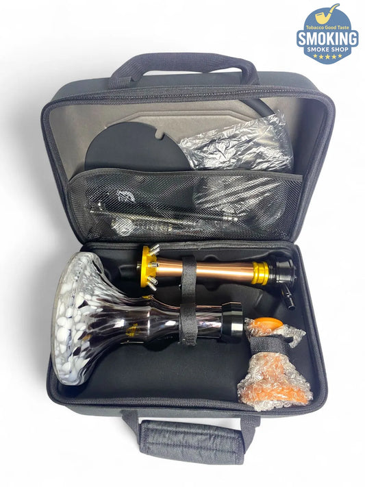 شيشة ملك الزمان – طقم كامل بشنطة Malek El Zaman Hookah Set – Travel Case Edition