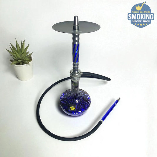 شيشة ملك الزمان ياقوت ازرق – طقم كامل بشنطة Malek El Zaman Hookah Set – Travel Case Edition
