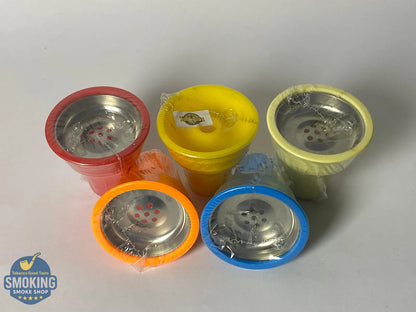 Malek Elzaman Shisha Silicone Head - راس (حجر) شيشة سيليكون بطبق معدني من ملك الزمان