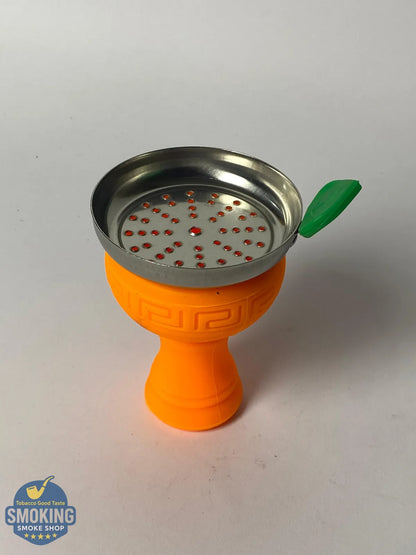 Malek Elzaman Shisha Silicone Head - راس (حجر) شيشة سيليكون بطبق معدني من ملك الزمان