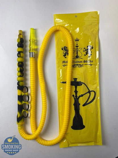 Malek Elzaman Rubber Hookah Hose - ملك الزمان خرطوم شيشة مطاط مع مبسم بلاستيك الوان 