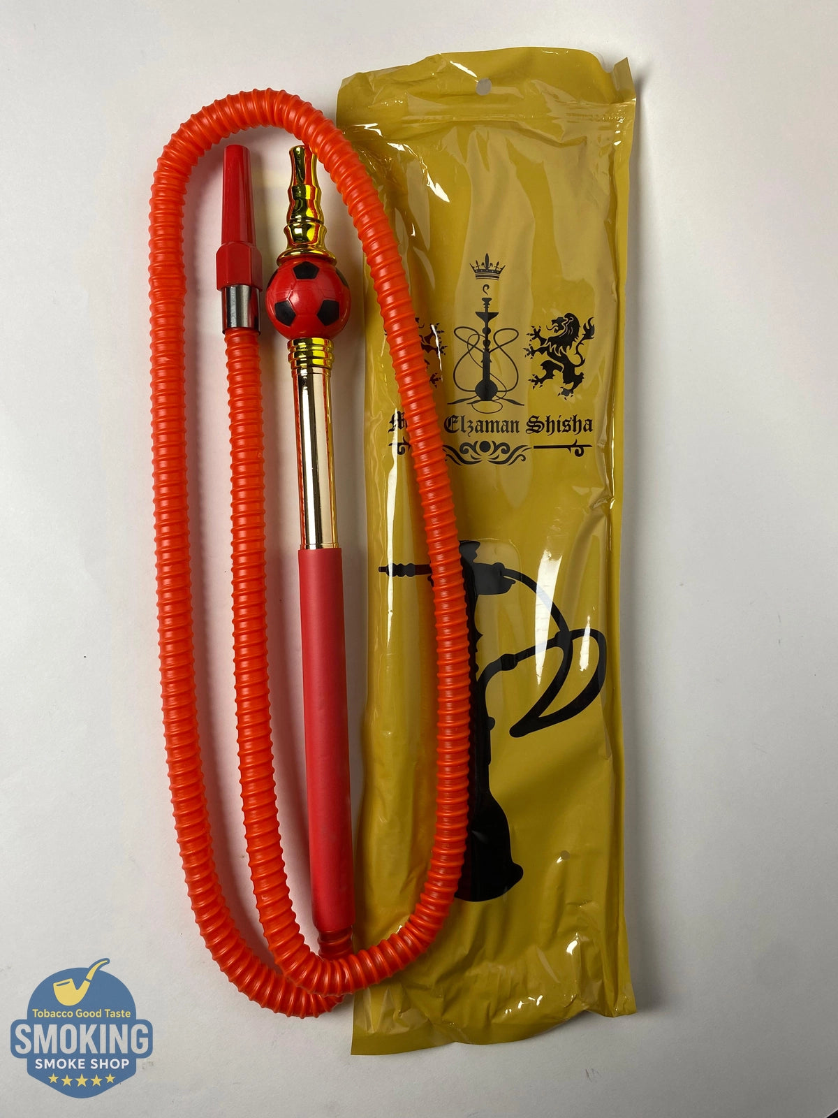 Malek Elzaman Rubber Hookah Hose - ملك الزمان خرطوم شيشة مطاط مع مبسم بلاستيك الوان 
