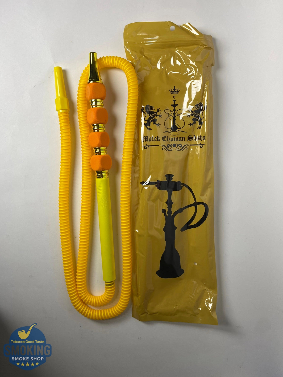 Malek Elzaman Rubber Hookah Hose - ملك الزمان خرطوم شيشة مطاط مع مبسم بلاستيك الوان 