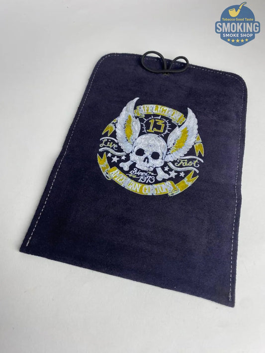 Leather tobacco pouch جراب سجاير جلد شمواه مطبوع رسومات مختلفة طباعة فاخرة