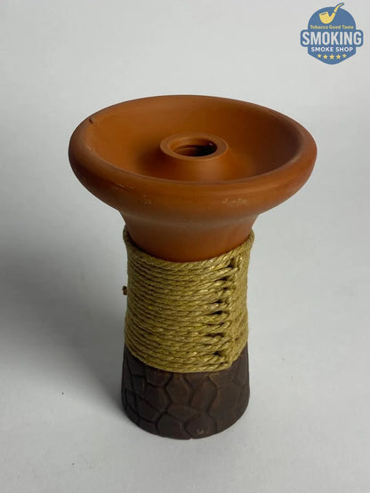 رأس شيشة فخار اسواني فخم ملفوف حبل يدوي – Hookah Clay Bowl Rope Wrapped