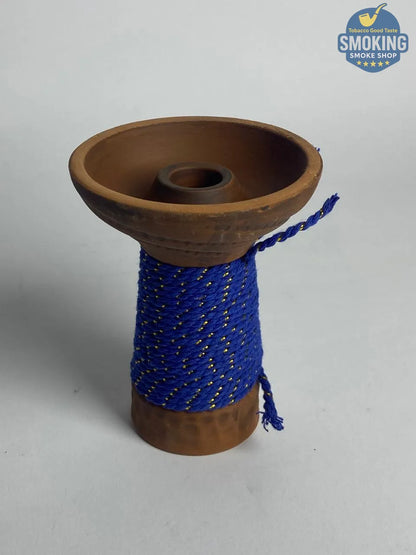 رأس شيشة فخار اسواني فخم ملفوف حبل يدوي – Hookah Clay Bowl Rope Wrapped