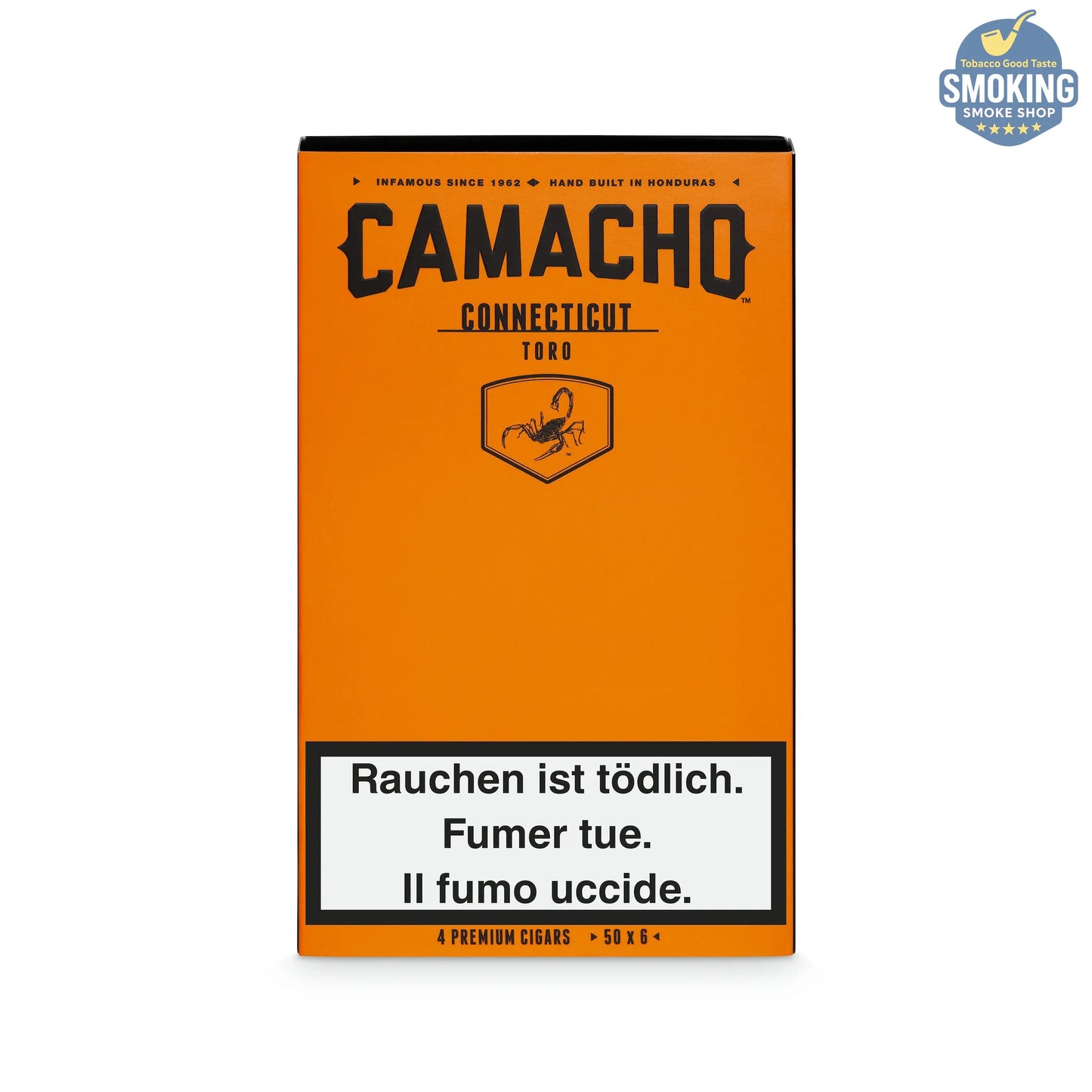 Camacho Toro (Corojo ) -( connecticut )— كاماتشو تورو سيجار فاخر عبوة 4 قطع