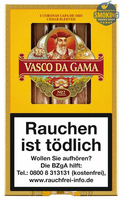 Vasco Da Gama No.2 (Claro / Caribbean / Maduro) — سيجار فاسكو دا جاما رقم2 عبوة 5 قطع مقاس كورونا بسعر اقتصادي 