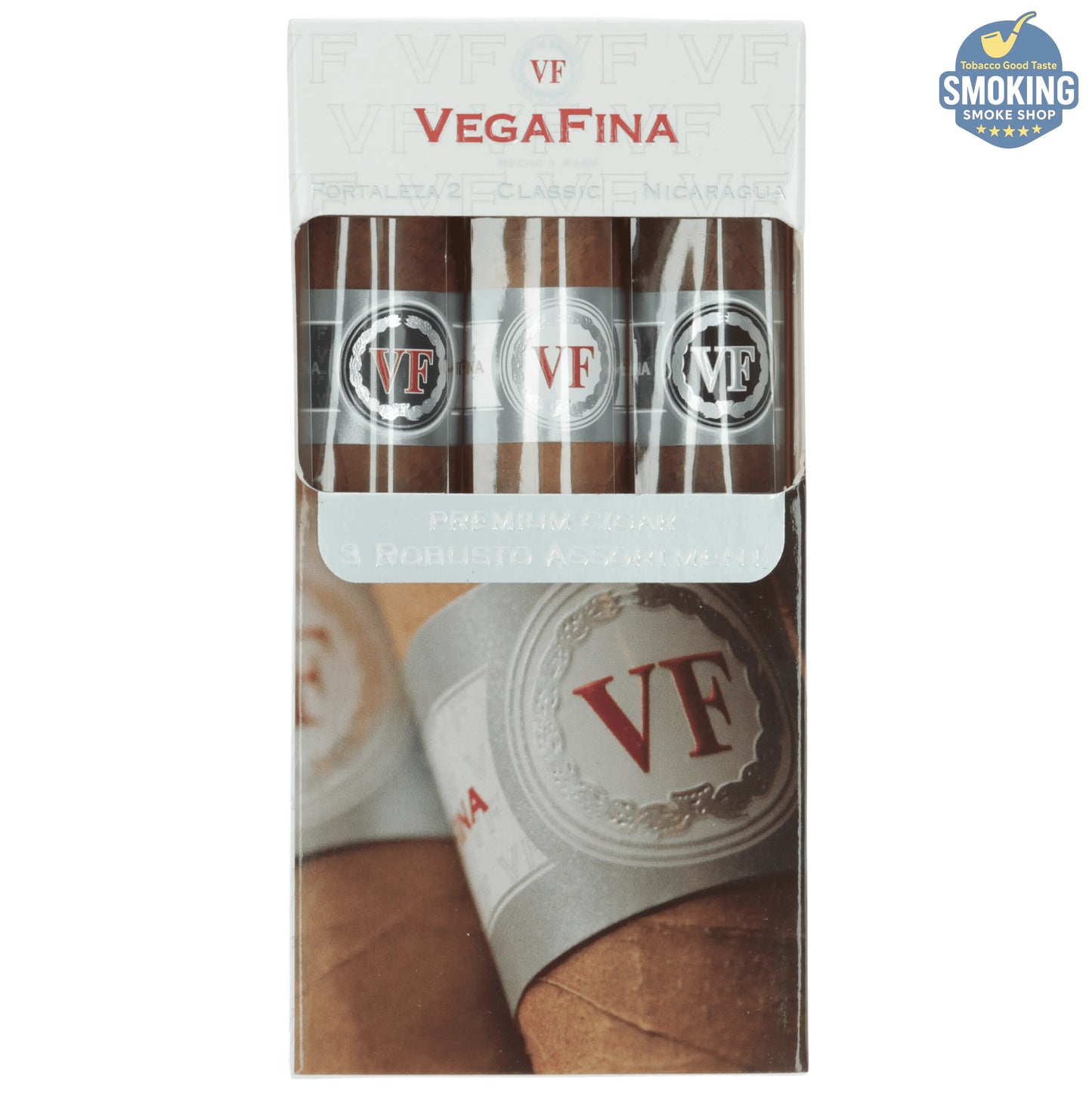 VegaFina Robustos pack of 3 — سيجار فيجافينا روبوستو كلاسيك و نيكارجوا تيوب ( عبوة 3 قطع )