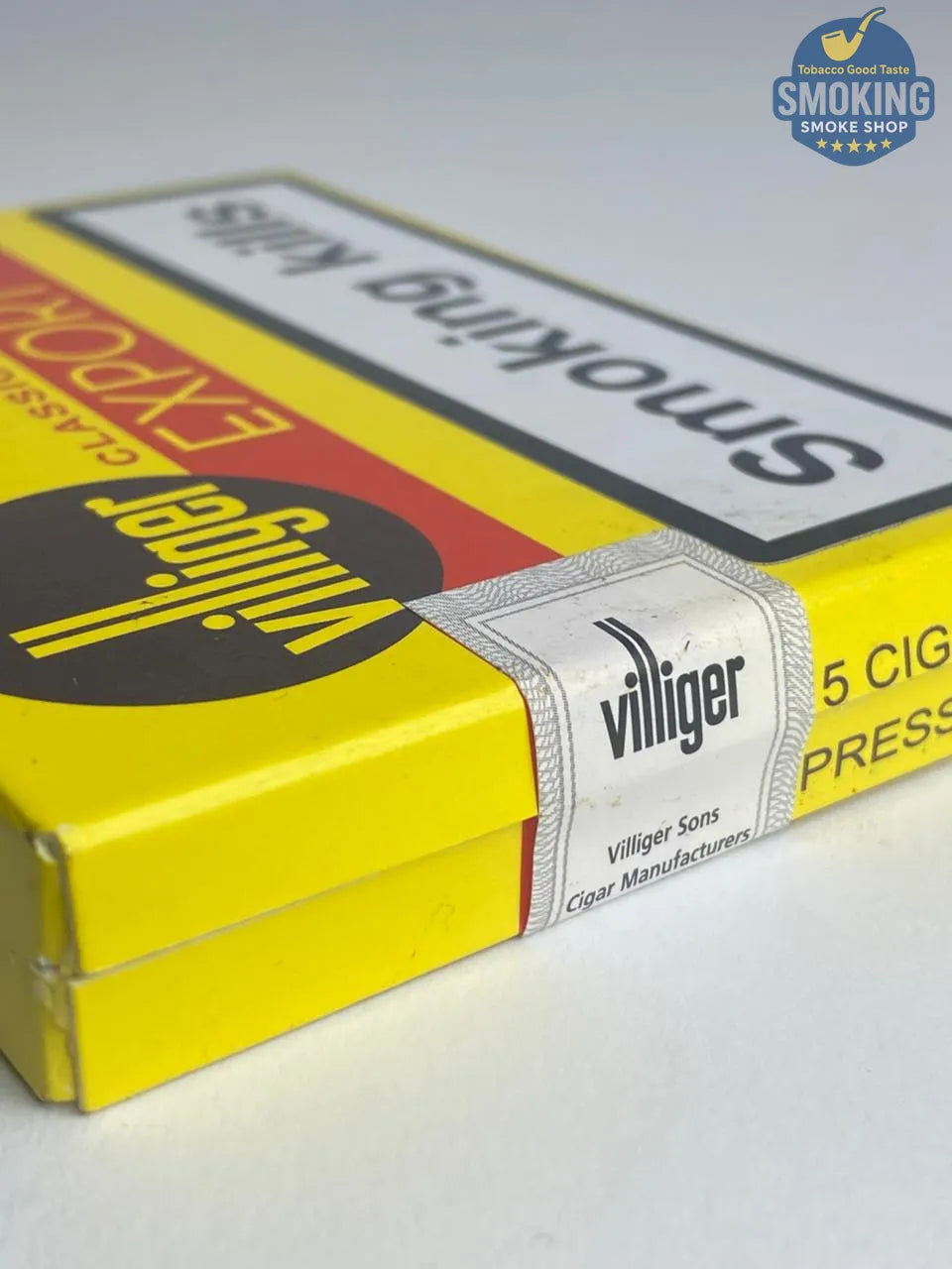 🟡 Villiger Classic Export Pressed — فيليجر كلاسيك إكسبورت مضغوط علبة ( 5 قطع ) 