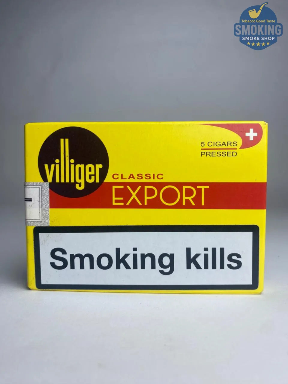 🟡 Villiger Classic Export Pressed — فيليجر كلاسيك إكسبورت مضغوط علبة ( 5 قطع ) 