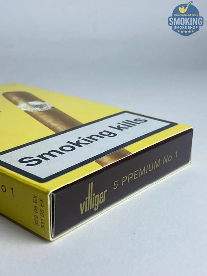 Villiger Premium No.1 Sumatra — فيليجر بريميوم رقم 1 سومطرة 🚬💛 علبة 5 قطع