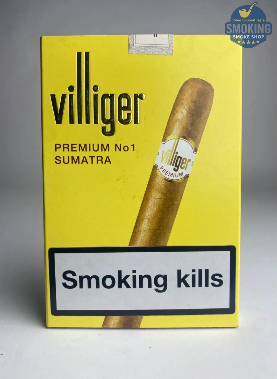 Villiger Premium No.1 Sumatra — فيليجر بريميوم رقم 1 سومطرة 🚬💛 علبة 5 قطع