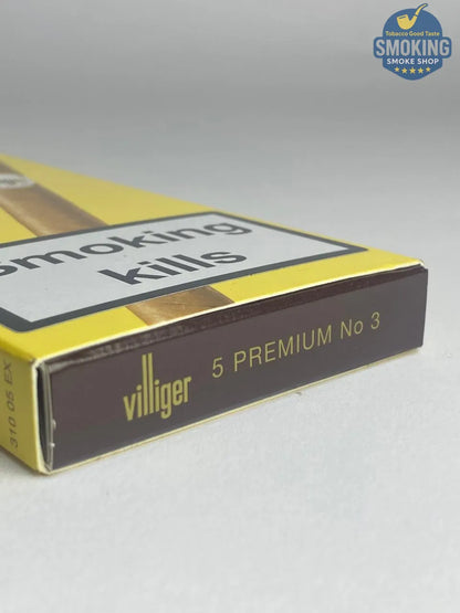 🟡 Villiger Premium No.3 Sumatra — فيليجر بريميوم رقم 3 سومطرة علبة 5 قطع  