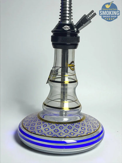 شيشة ملك الزمان ياقوت ازرق – طقم كامل بشنطة Malek El Zaman Hookah Set – Travel Case Edition