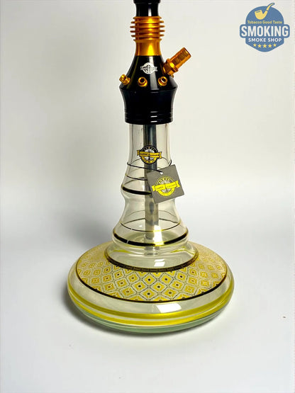 شيشة ملك الزمان اصدار اصفر – طقم كامل بشنطة Malek El Zaman Hookah Set – Travel Case Edition