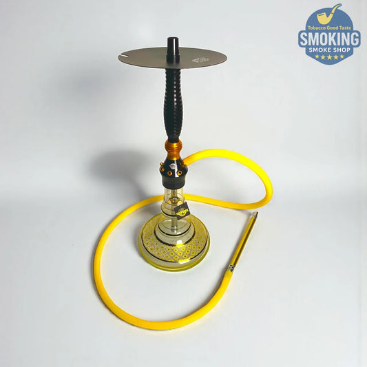 شيشة ملك الزمان اصدار اصفر – طقم كامل بشنطة Malek El Zaman Hookah Set – Travel Case Edition