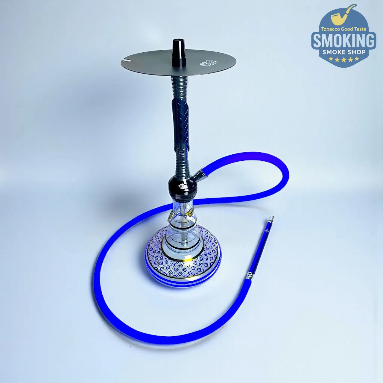 شيشة ملك الزمان ياقوت ازرق – طقم كامل بشنطة Malek El Zaman Hookah Set – Travel Case Edition