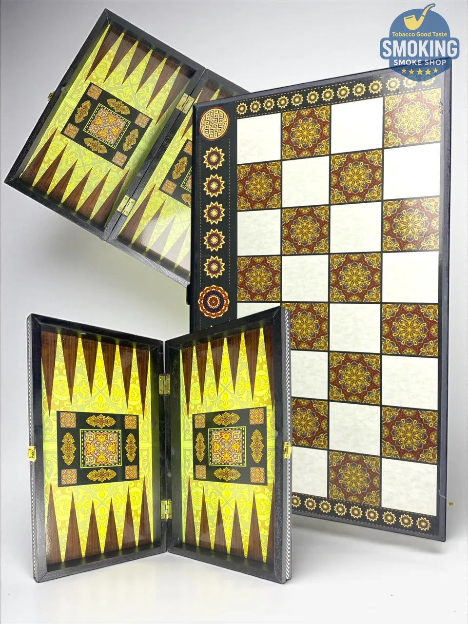 🎲  طاولة نرد خشب فاخرة اشكال فرعونية وارابيسك مصري متنوع  — Backgammon Wooden Board