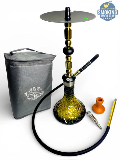 Yehia Elegance black & gold Diamond 64 CM Shisha يحيي اليجانس  شيشة دايموند 64 سم لونين مختلفين