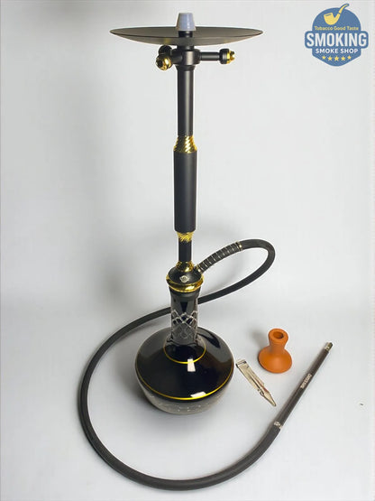 Yehia Elegance black & gold Diamond 64 CM Shisha يحيي اليجانس  شيشة دايموند 64 سم لونين مختلفين