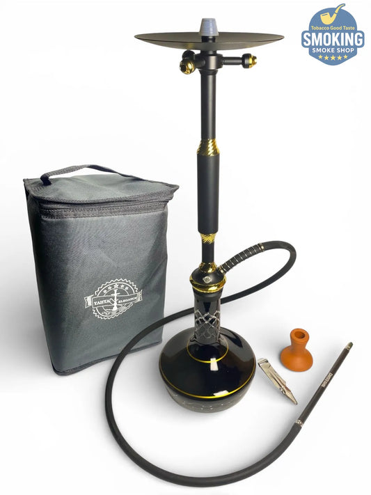 Yehia Elegance black & gold Diamond 64 CM Shisha يحيي اليجانس  شيشة دايموند 64 سم لونين مختلفين
