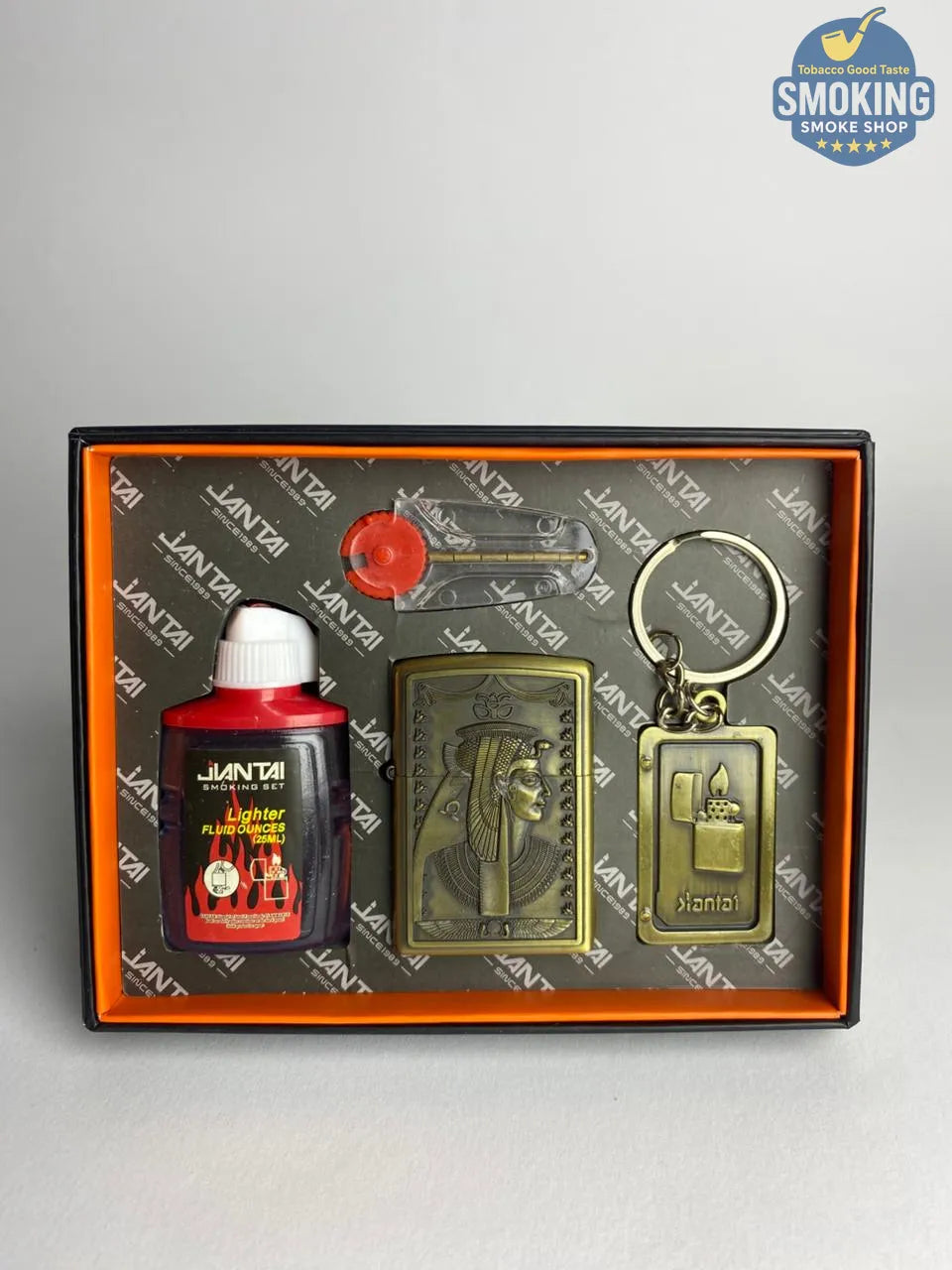 Zippo Shape Lighter Set — طقم ولاعة بنزين مع عبوة مليء و مبسم سجاير او ميدالية مفاتيح اشكال متعددة
