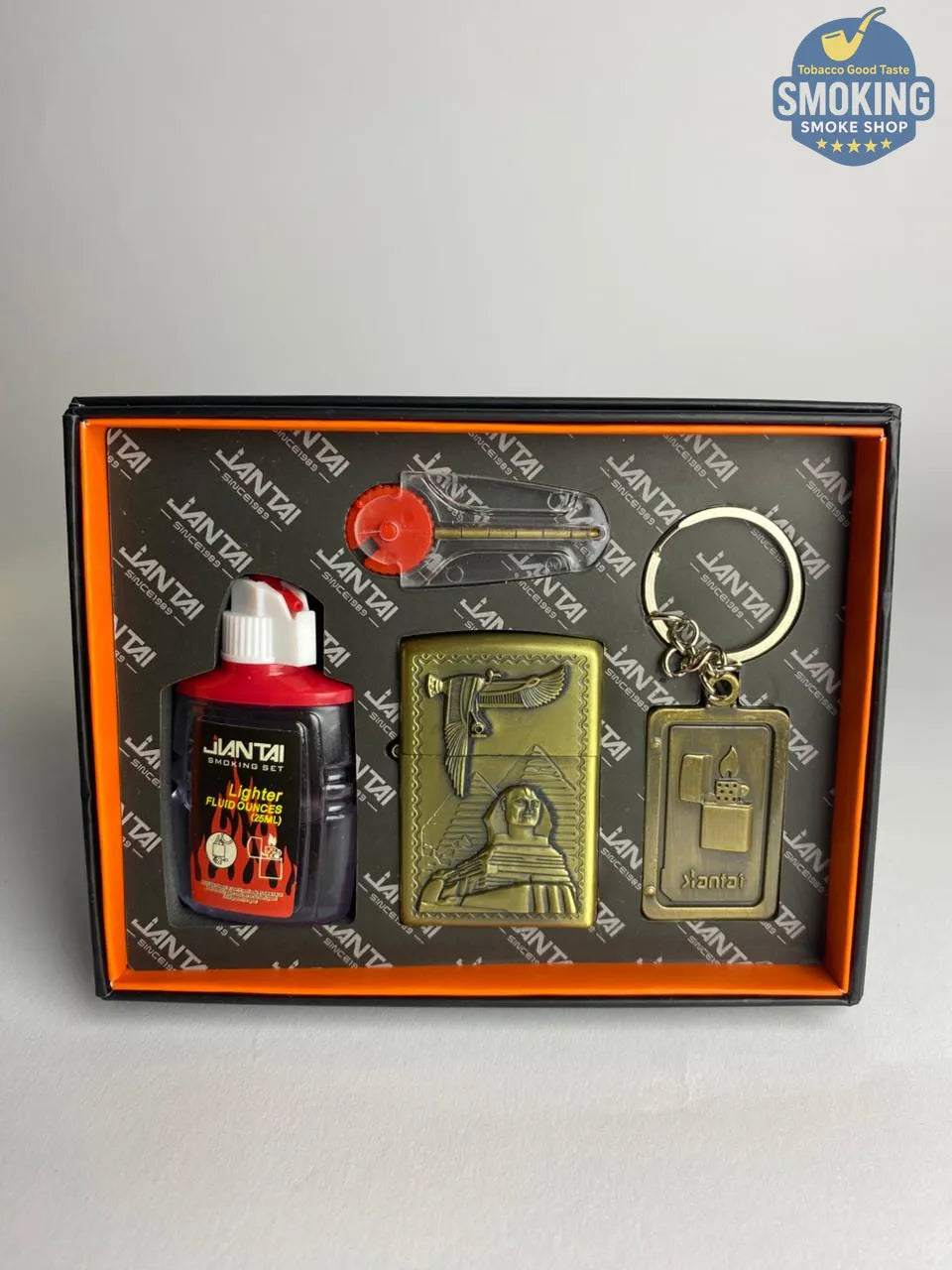 Zippo Shape Lighter Set — طقم ولاعة بنزين مع عبوة مليء و مبسم سجاير او ميدالية مفاتيح اشكال متعددة