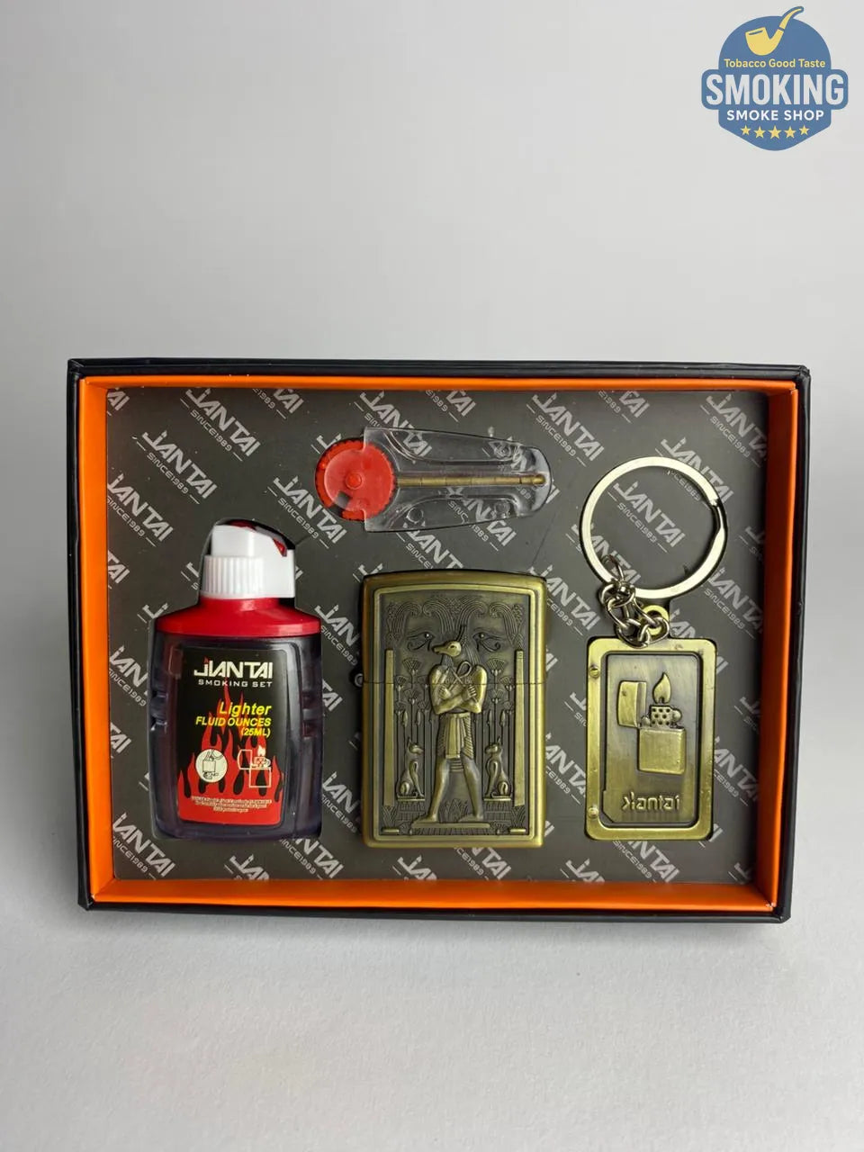 Zippo Shape Lighter Set — طقم ولاعة بنزين مع عبوة مليء و مبسم سجاير او ميدالية مفاتيح اشكال متعددة