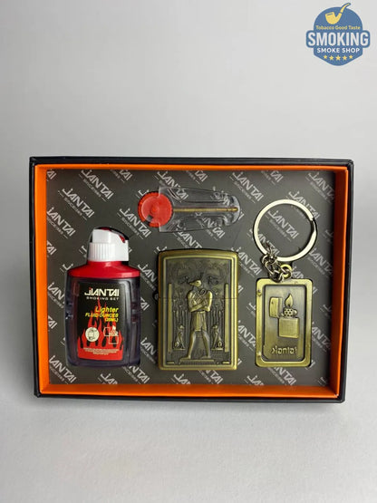 Zippo Shape Lighter Set — طقم ولاعة بنزين مع عبوة مليء و مبسم سجاير او ميدالية مفاتيح اشكال متعددة